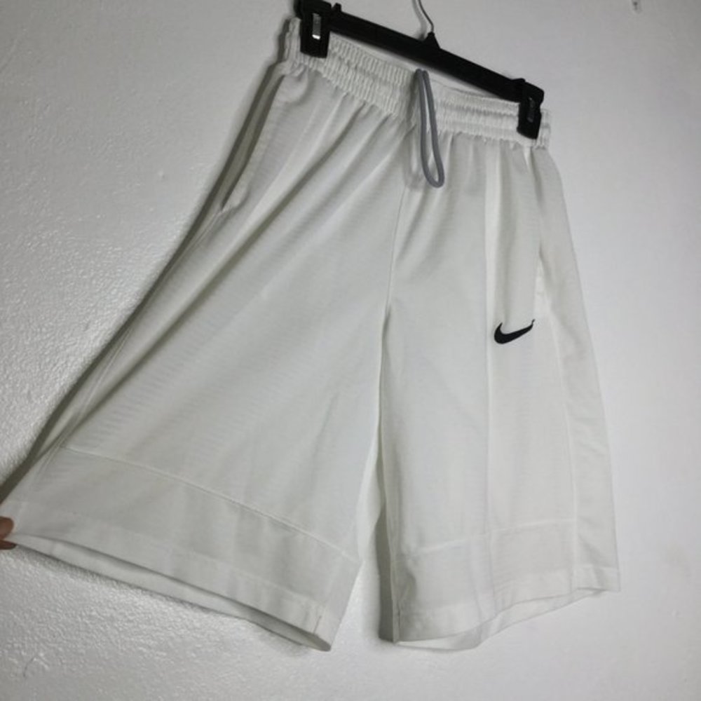 Nike Men's Shorts White Size Medium Drawstring Basketball Shorts - Picture 2 of 7